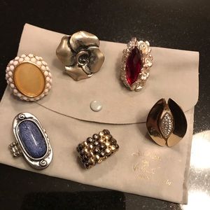 Bundle (6) Faux Gemstone 💎 Rings (various sizes)